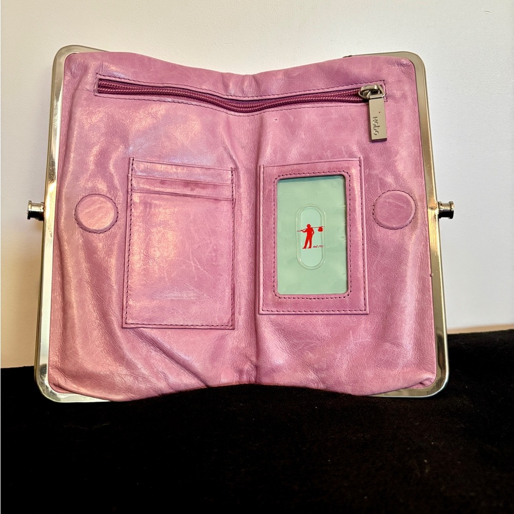 HOBO Pink Leather Clutch - Picture 2 of 7
